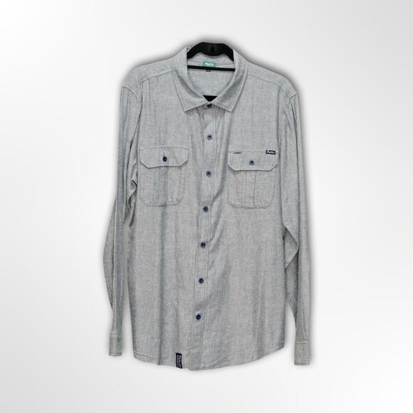 LRG Wovens Button Down Long Sleeve Shirt - Size Large - Picture 1 of 4
